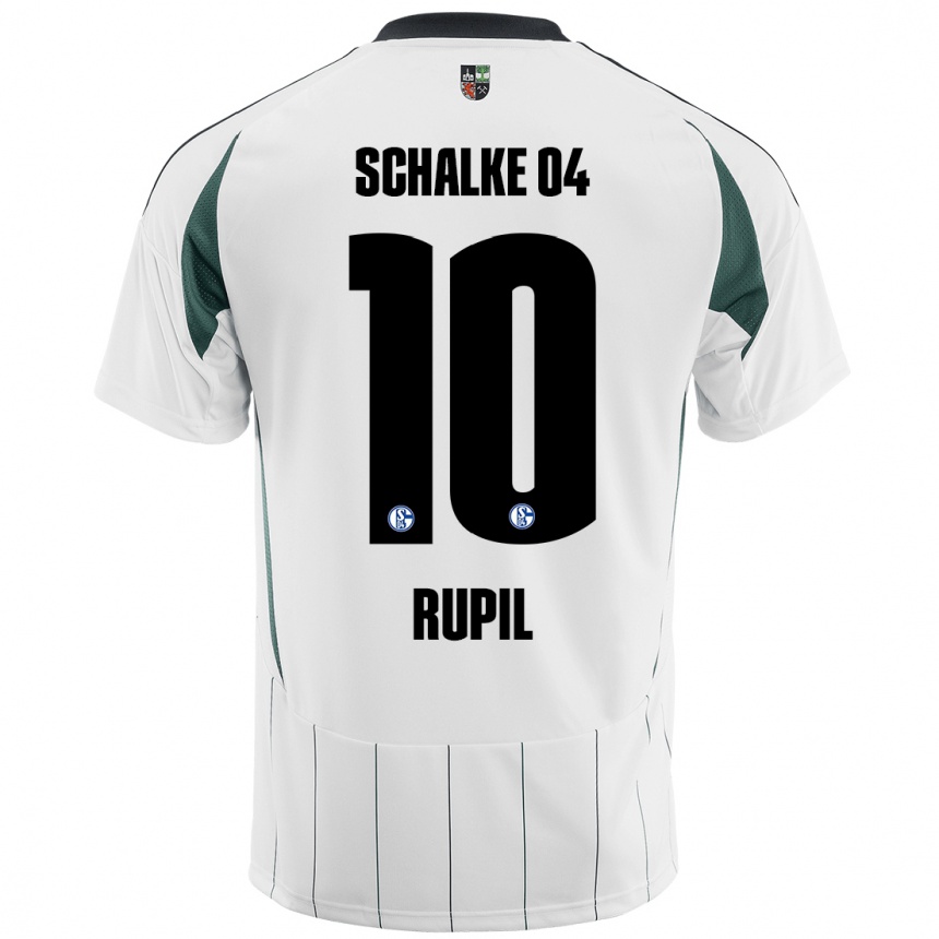 Men Football Timothé Rupil #10 White Green Away Jersey 2024/25 T-Shirt Uk