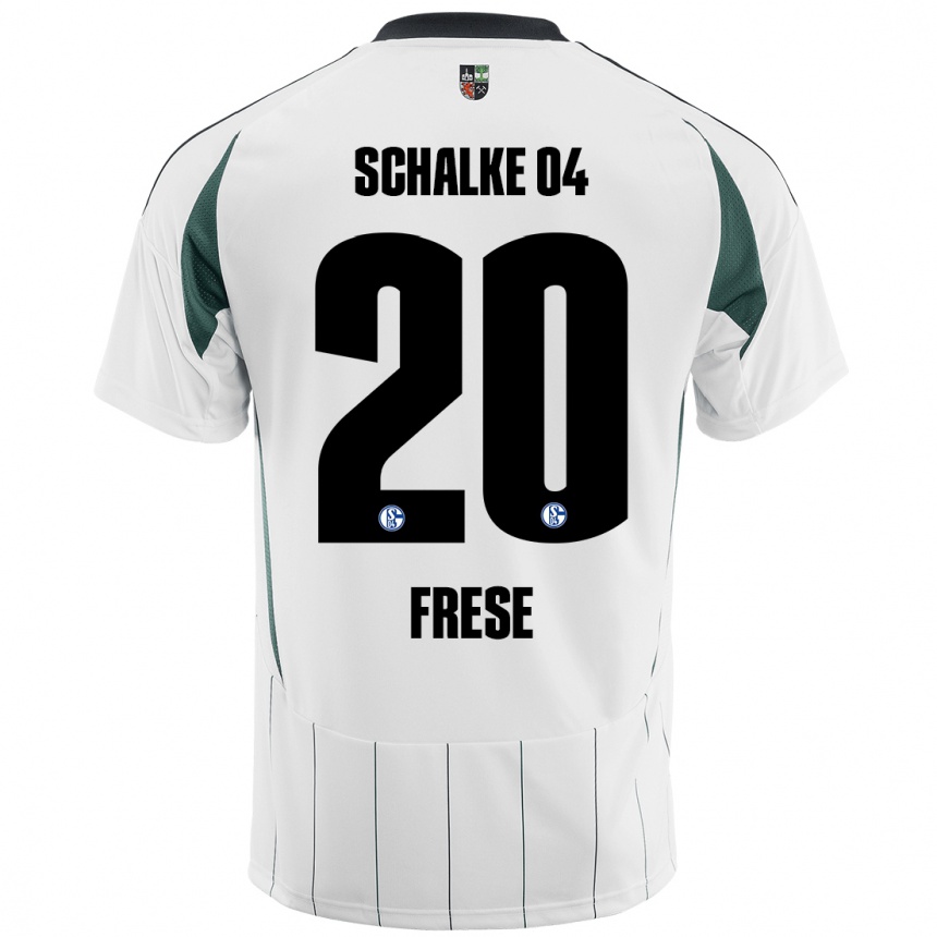 Men Football Niklas Frese #20 White Green Away Jersey 2024/25 T-Shirt Uk