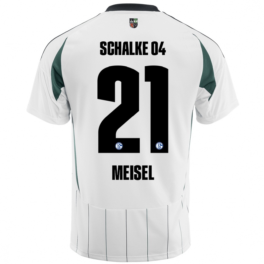 Men Football Kelsey Meisel #21 White Green Away Jersey 2024/25 T-Shirt Uk