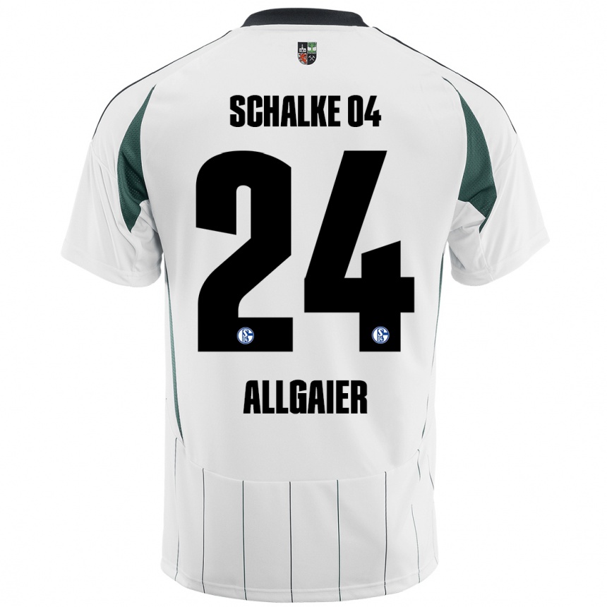 Men Football Felix Allgaier #24 White Green Away Jersey 2024/25 T-Shirt Uk