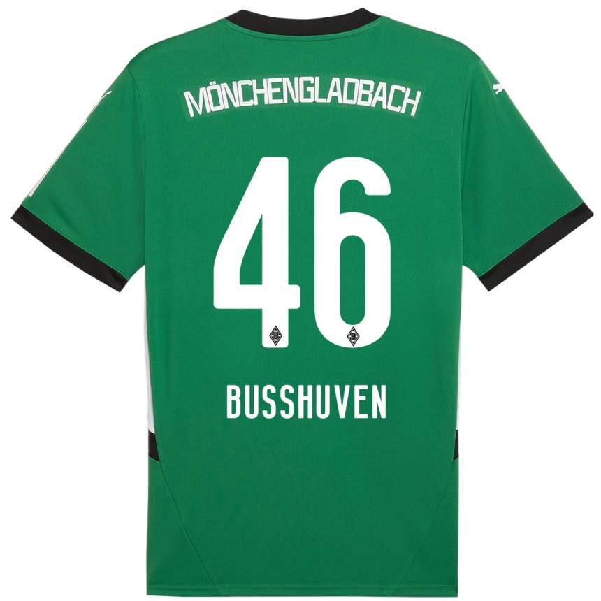 Men Football Alina Busshuven #46 Green White Away Jersey 2024/25 T-Shirt Uk