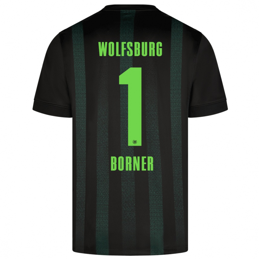 Men Football Benedikt Börner #1 Dark Green Away Jersey 2024/25 T-Shirt Uk