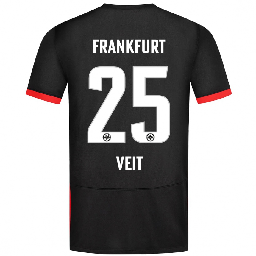 Men Football Jella Veit #25 Black Away Jersey 2024/25 T-Shirt Uk