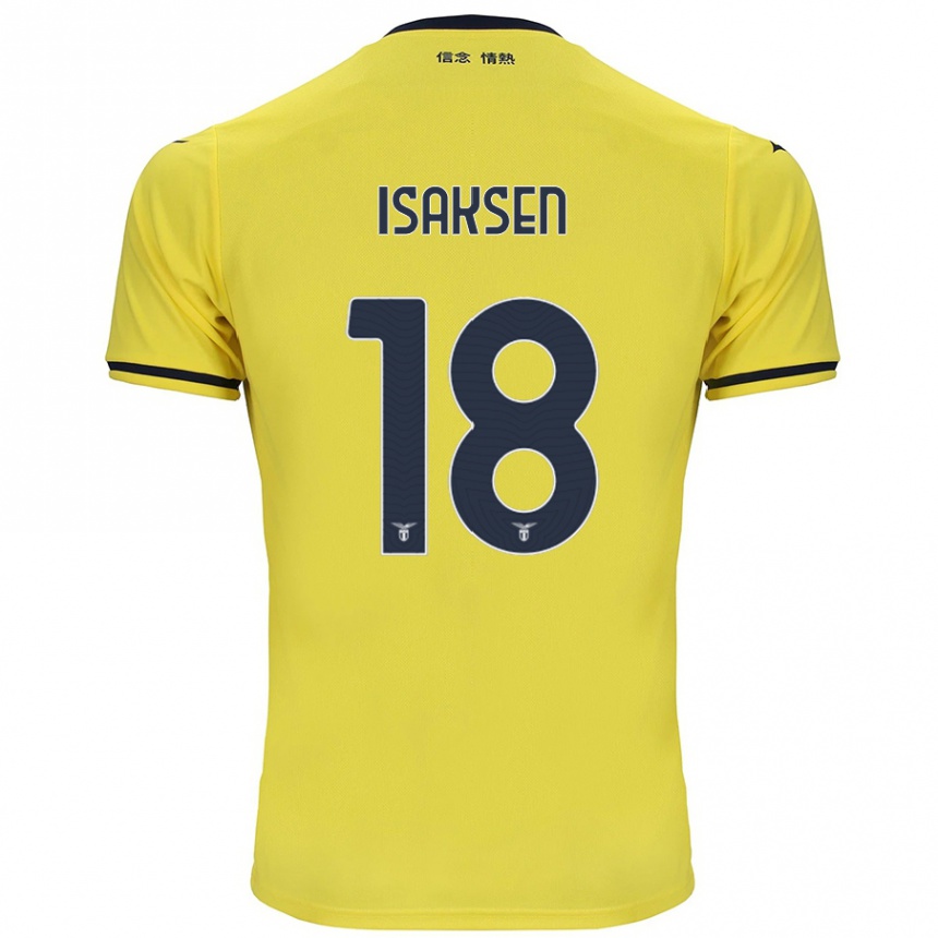 Men Football Gustav Isaksen #18 Yellow Away Jersey 2024/25 T-Shirt Uk