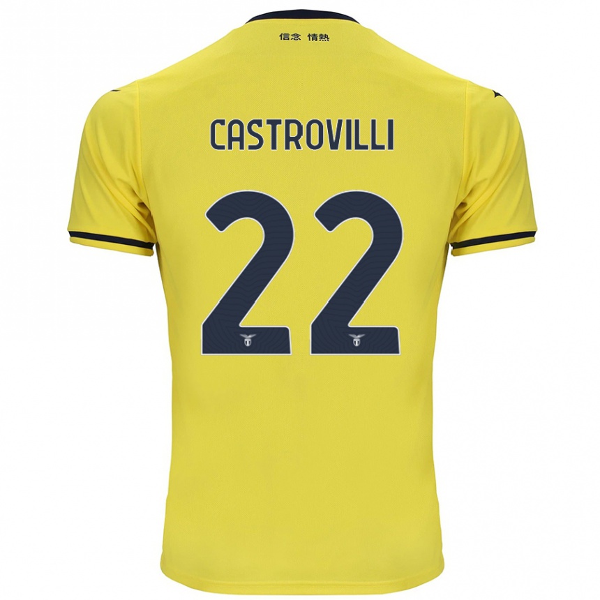 Men Football Gaetano Castrovilli #22 Yellow Away Jersey 2024/25 T-Shirt Uk