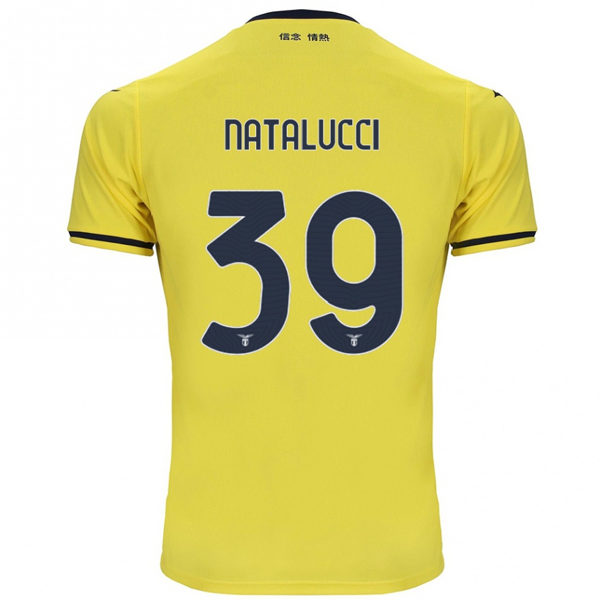 Men Football Serena Natalucci #39 Yellow Away Jersey 2024/25 T-Shirt Uk