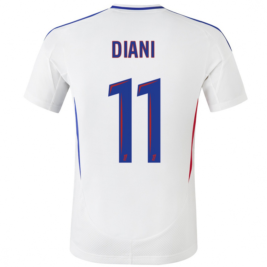 Women Football Kadidiatou Diani #11 White Blue Home Jersey 2024/25 T-Shirt Uk