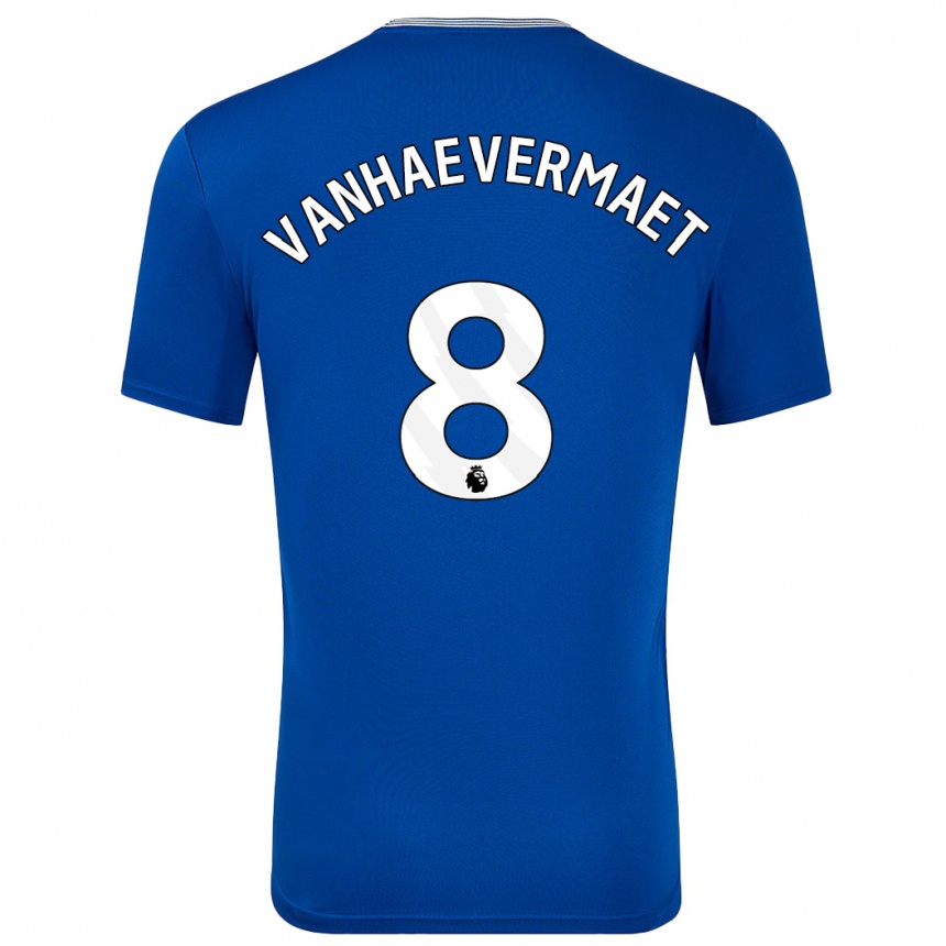 Women Football Justine Vanhaevermaet #8 Blue With Home Jersey 2024/25 T-Shirt Uk