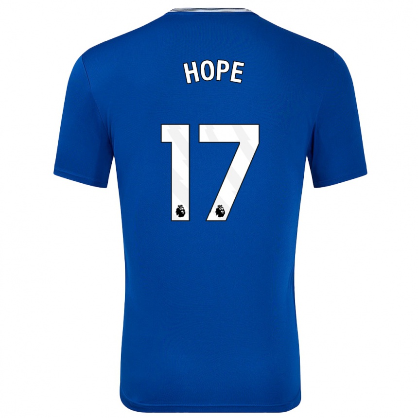 Women Football Lucy Hope #17 Blue With Home Jersey 2024/25 T-Shirt Uk