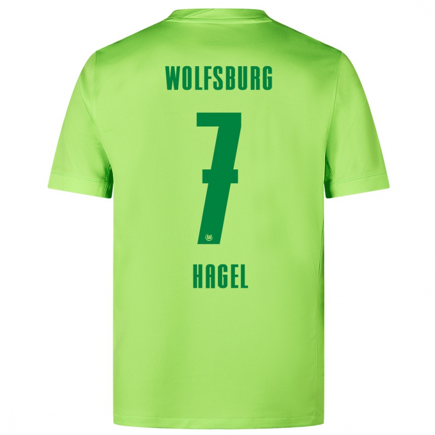 Women Football Chantal Hagel #7 Fluorescent Green Home Jersey 2024/25 T-Shirt Uk