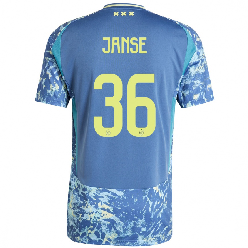 Women Football Dies Janse #36 Grey Blue Yellow Away Jersey 2024/25 T-Shirt Uk