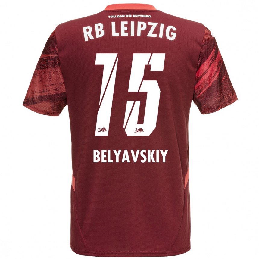 Women Football David Belyavskiy #15 Burgundy Away Jersey 2024/25 T-Shirt Uk