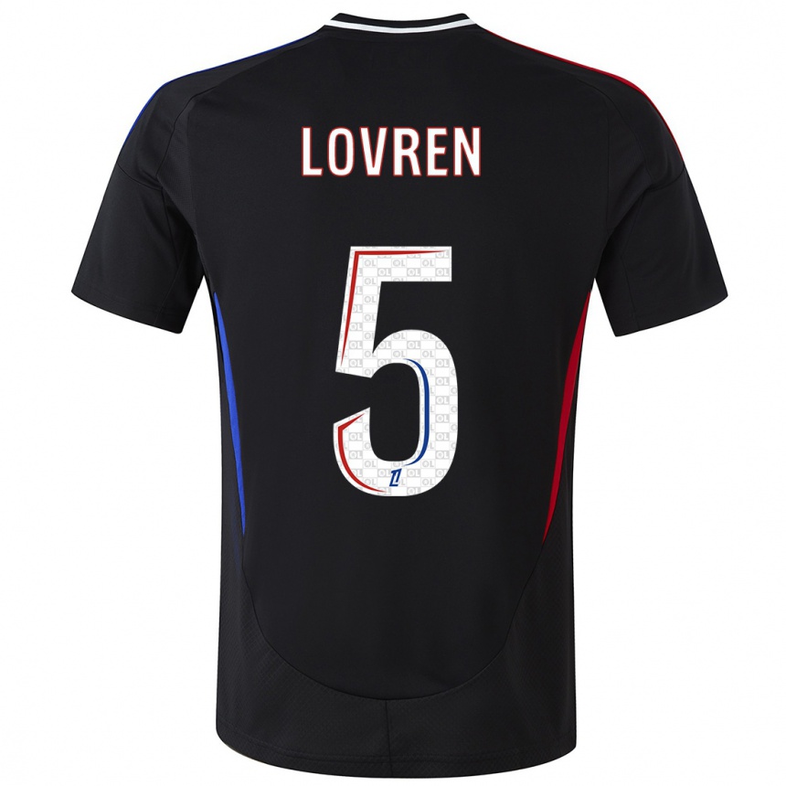 Women Football Dejan Lovren #5 Black Away Jersey 2024/25 T-Shirt Uk