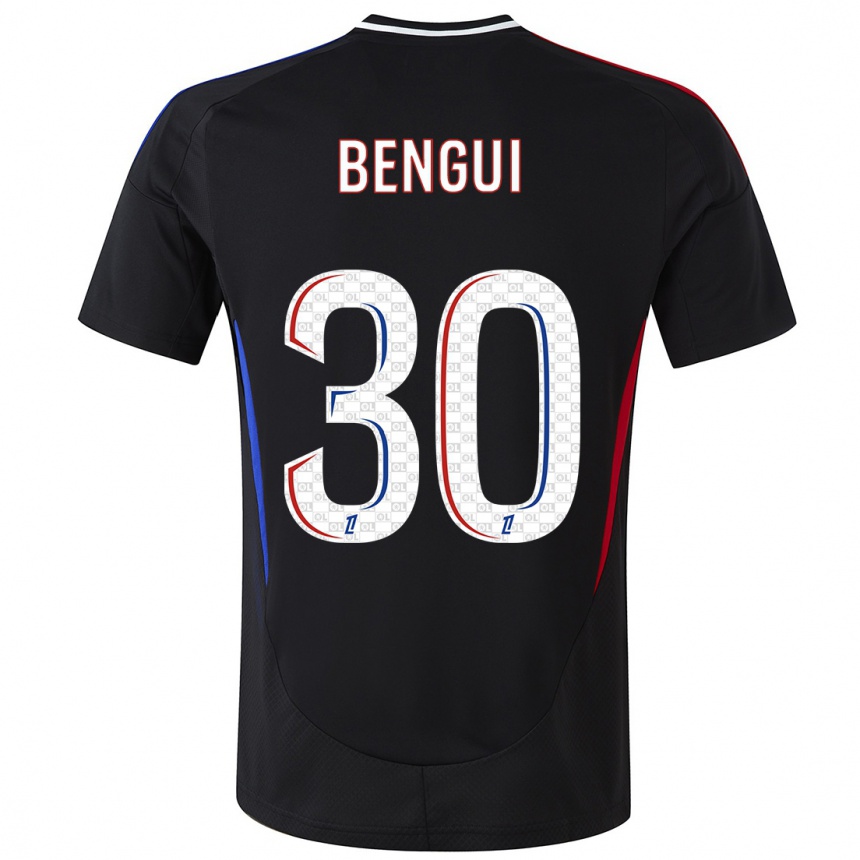 Women Football Justin Bengui Joao #30 Black Away Jersey 2024/25 T-Shirt Uk