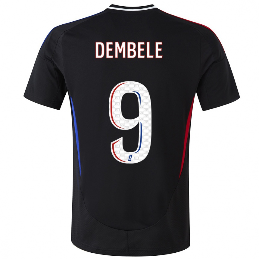 Women Football Moussa Dembele #9 Black Away Jersey 2024/25 T-Shirt Uk