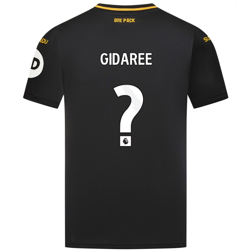 Women Football Josh Gidaree #0 Black Away Jersey 2024/25 T-Shirt Uk