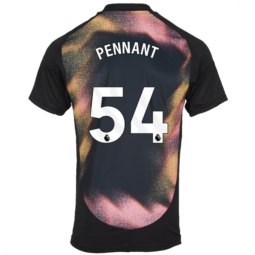 Women Football Kian Pennant #54 Black White Away Jersey 2024/25 T-Shirt Uk