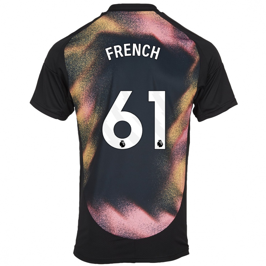 Women Football Harry French #61 Black White Away Jersey 2024/25 T-Shirt Uk