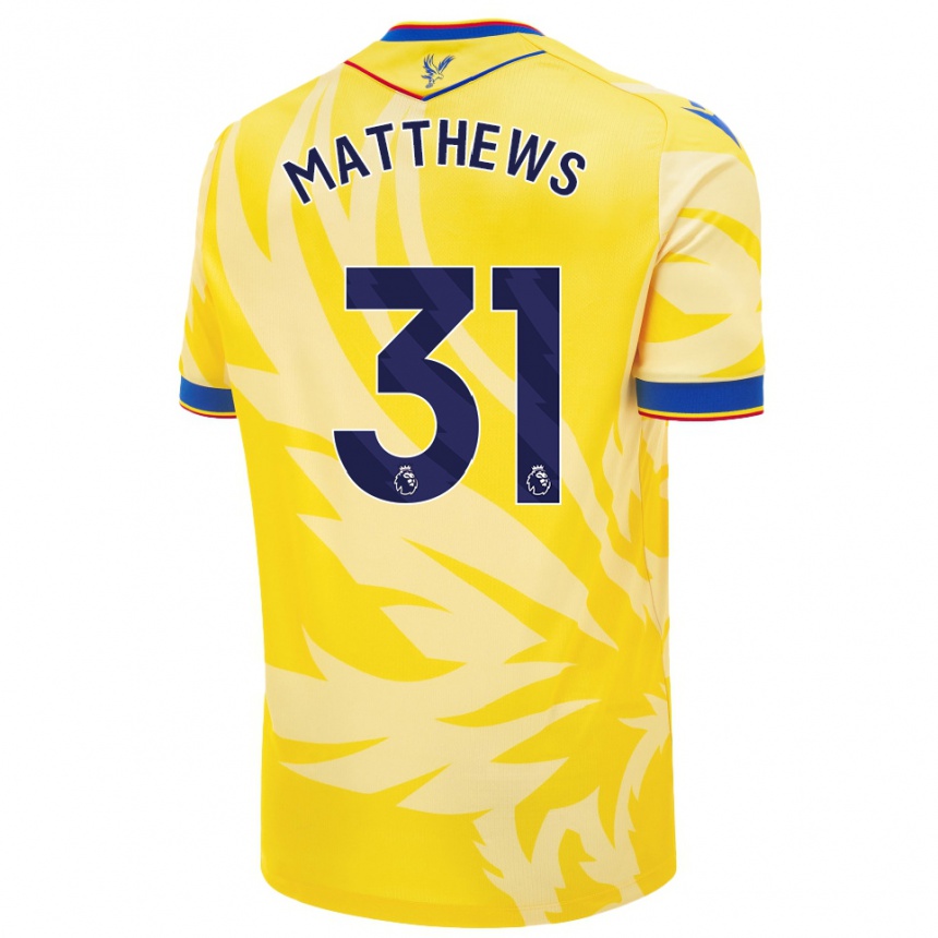 Women Football Remi Matthews #31 Yellow Away Jersey 2024/25 T-Shirt Uk