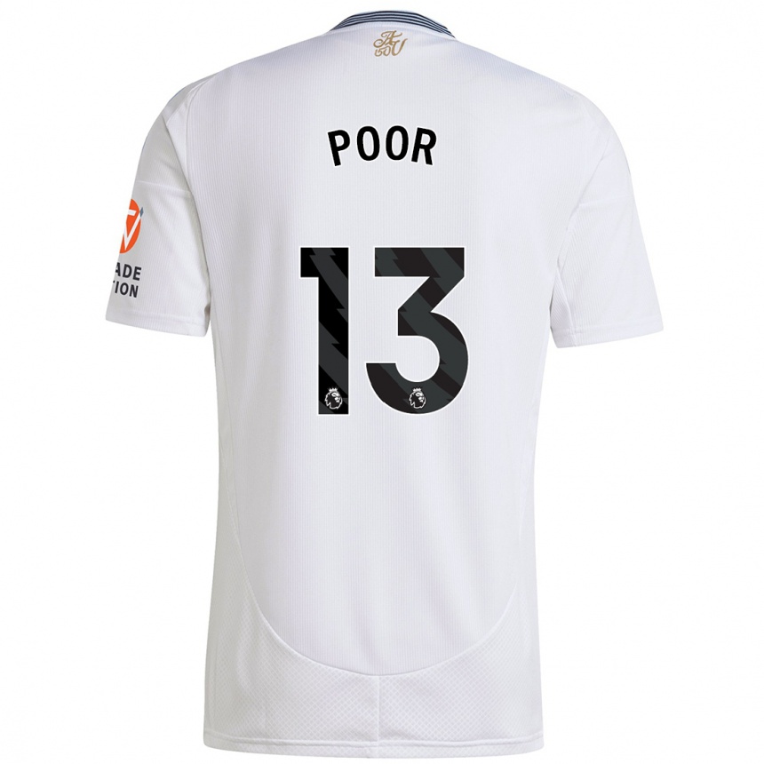 Women Football Sophia Poor #13 White Away Jersey 2024/25 T-Shirt Uk