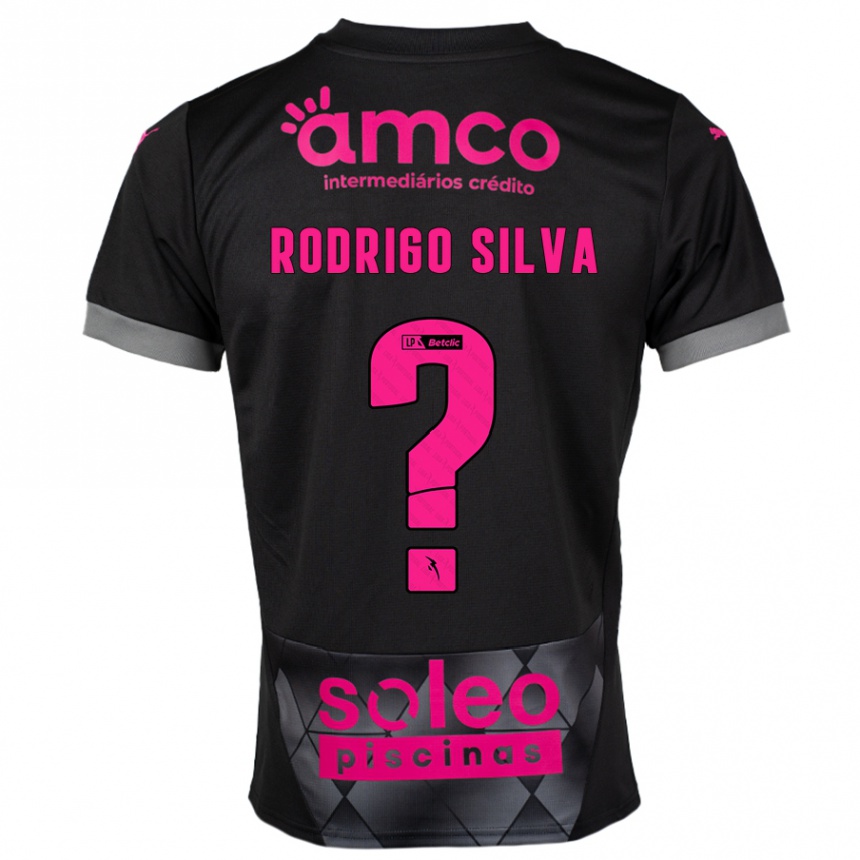 Women Football Rodrigo Silva #0 Black Pink Away Jersey 2024/25 T-Shirt Uk