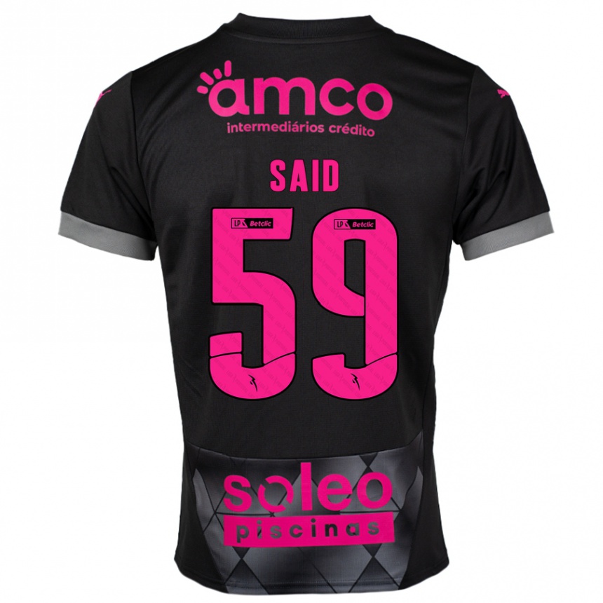 Women Football Yan Said #59 Black Pink Away Jersey 2024/25 T-Shirt Uk