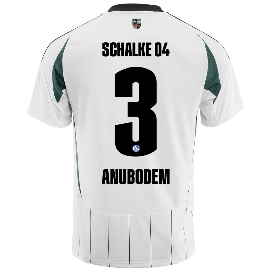 Women Football Ngufor Anubodem #3 White Green Away Jersey 2024/25 T-Shirt Uk