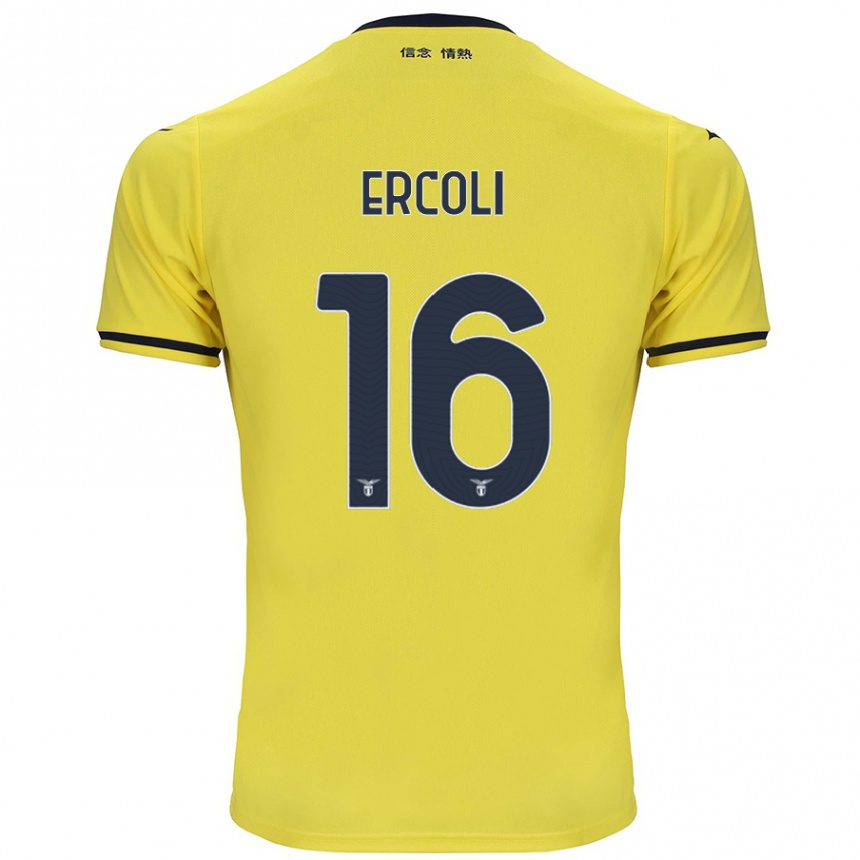 Women Football Michele Ercoli #16 Yellow Away Jersey 2024/25 T-Shirt Uk