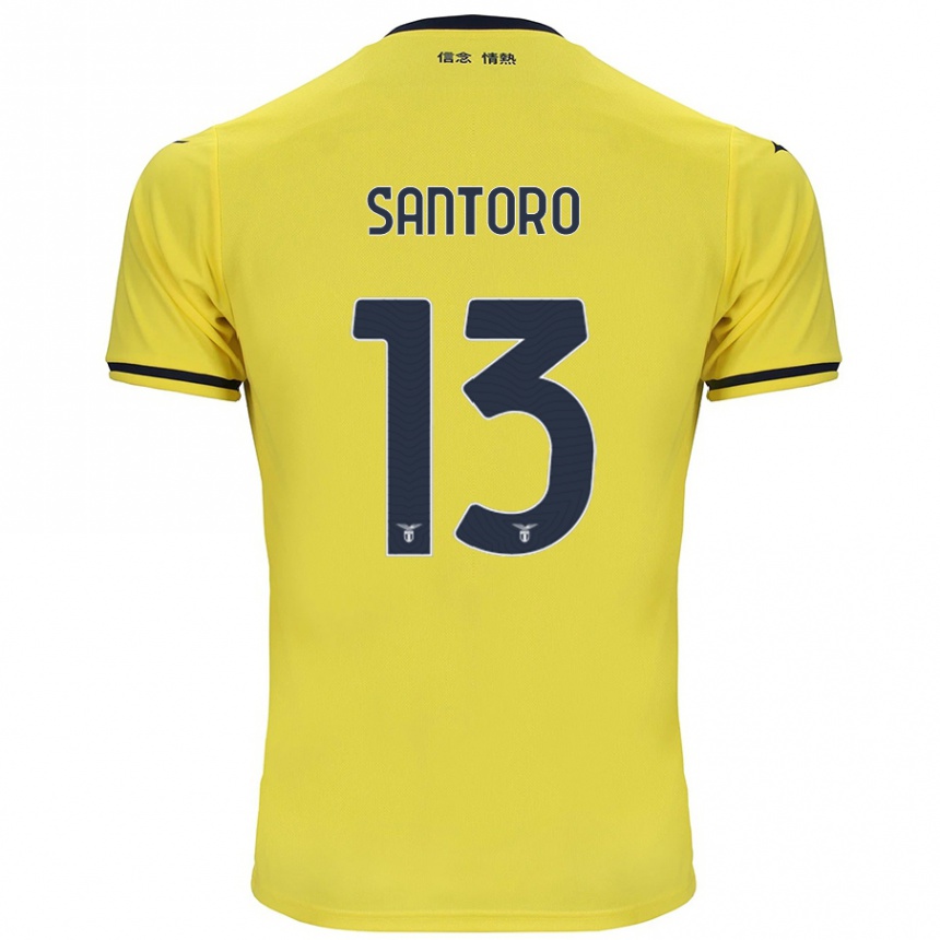 Women Football Martina Santoro #13 Yellow Away Jersey 2024/25 T-Shirt Uk