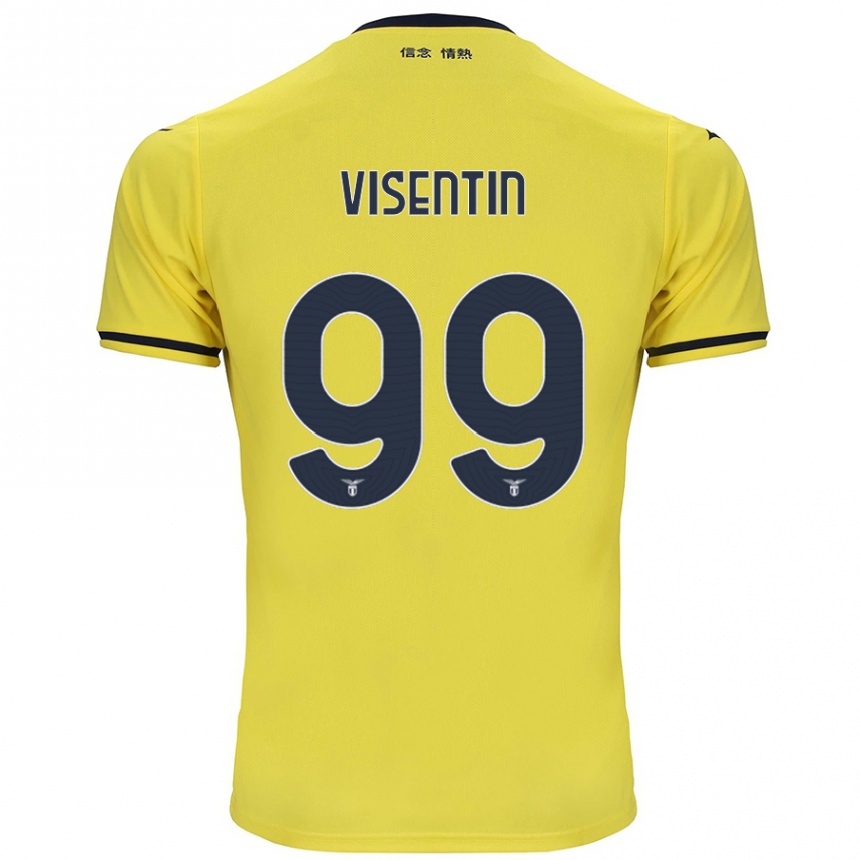 Women Football Noemi Visentin #99 Yellow Away Jersey 2024/25 T-Shirt Uk