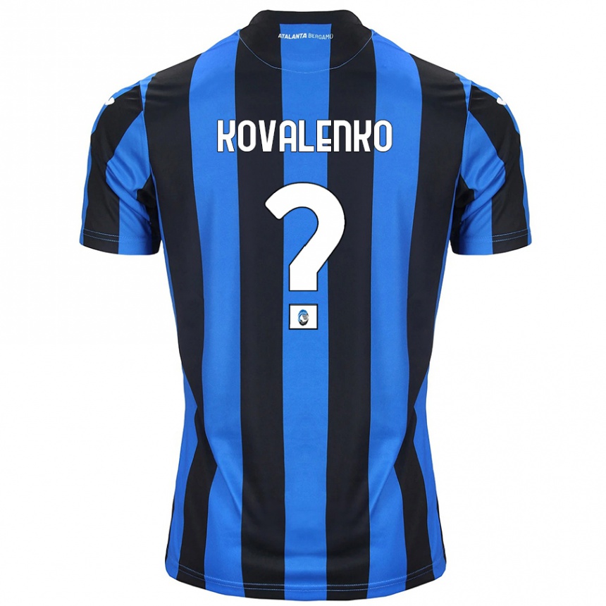 Kids Football Viktor Kovalenko #0 Blue Black Home Jersey 2024/25 T-Shirt Uk