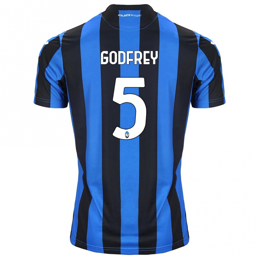 Kids Football Ben Godfrey #5 Blue Black Home Jersey 2024/25 T-Shirt Uk