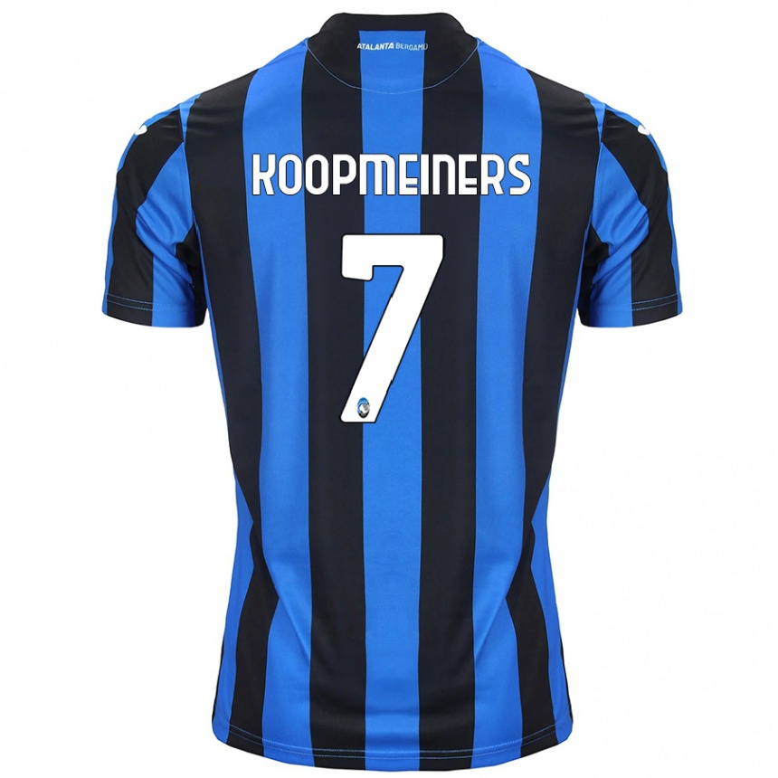 Kids Football Teun Koopmeiners #7 Blue Black Home Jersey 2024/25 T-Shirt Uk