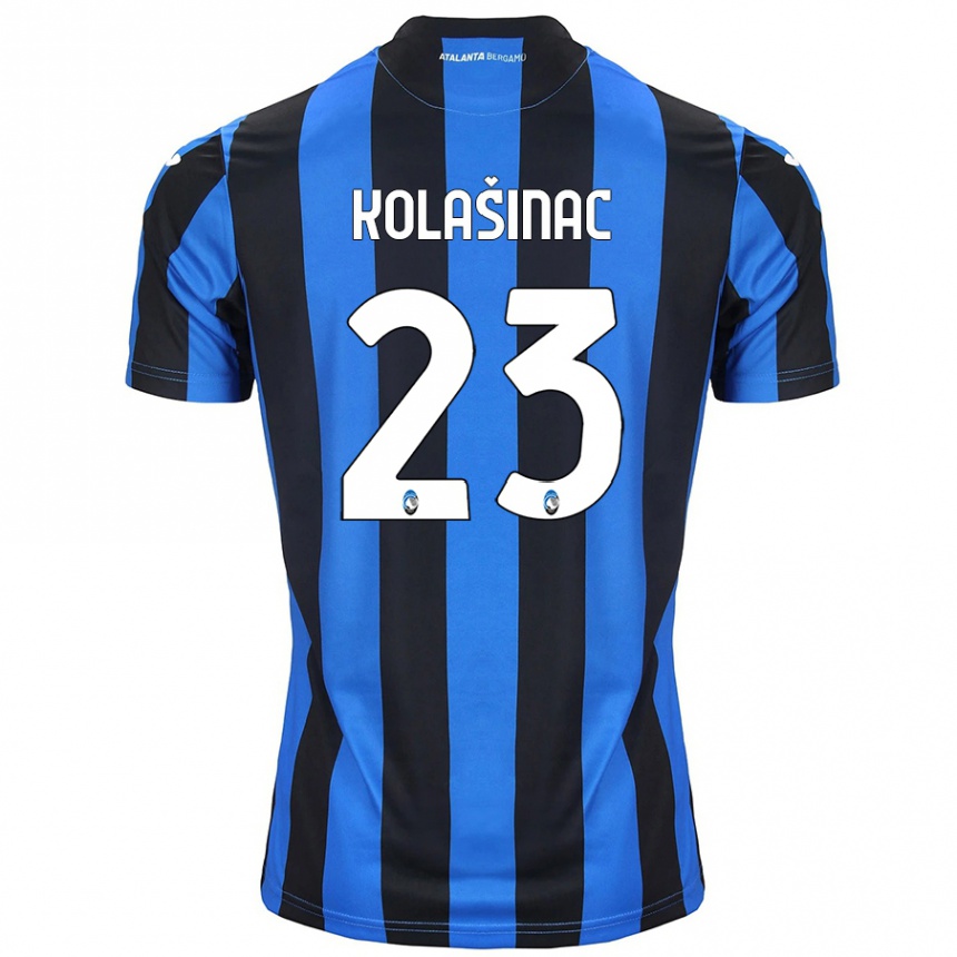 Kids Football Sead Kolasinac #23 Blue Black Home Jersey 2024/25 T-Shirt Uk