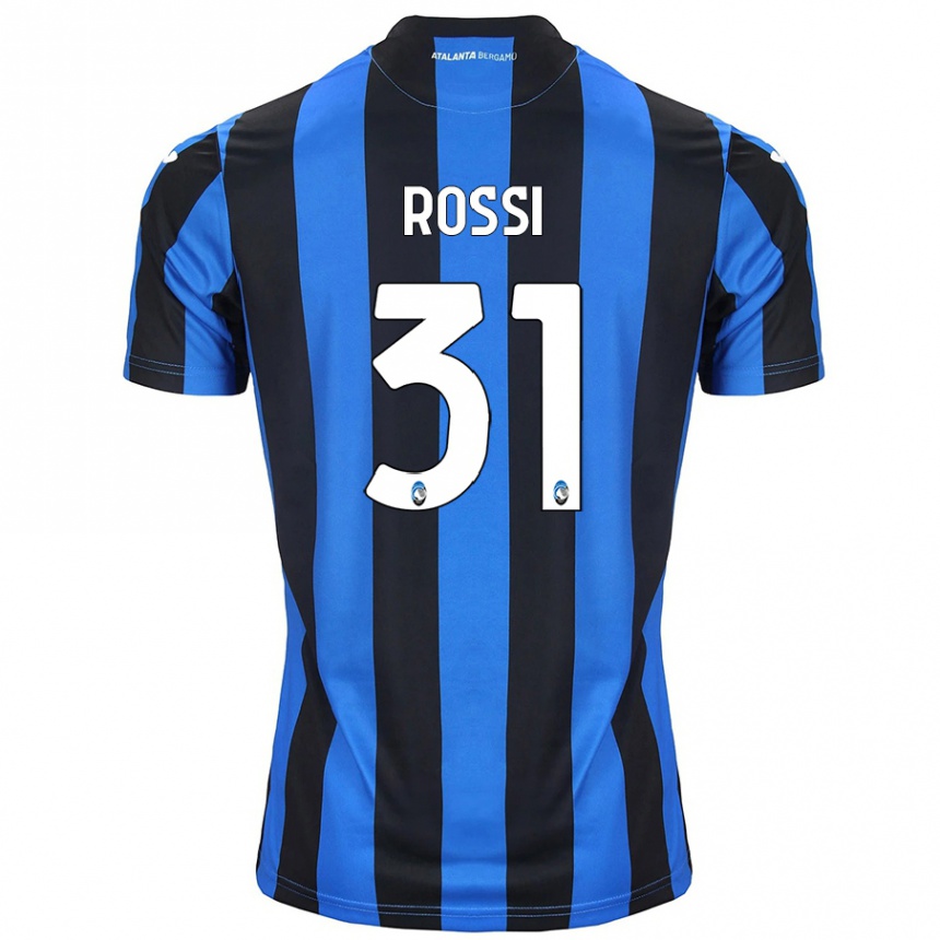 Kids Football Francesco Rossi #31 Blue Black Home Jersey 2024/25 T-Shirt Uk