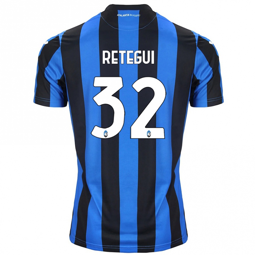 Kids Football Mateo Retegui #32 Blue Black Home Jersey 2024/25 T-Shirt Uk