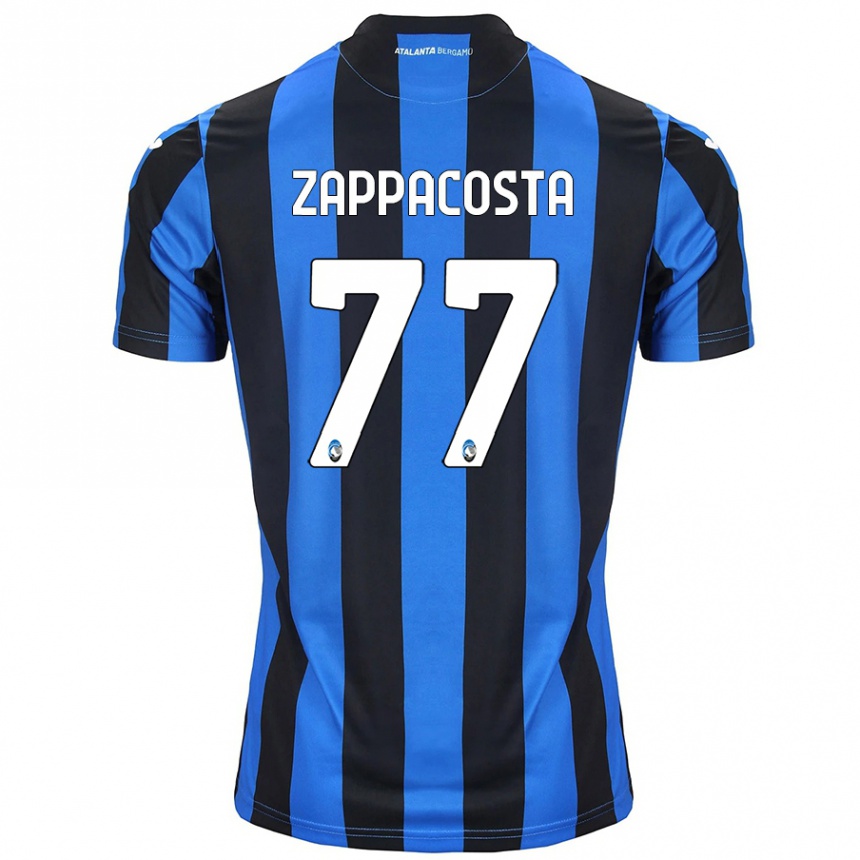 Kids Football Davide Zappacosta #77 Blue Black Home Jersey 2024/25 T-Shirt Uk