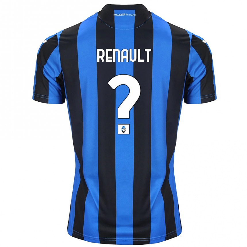 Kids Football Guillaume Renault #0 Blue Black Home Jersey 2024/25 T-Shirt Uk