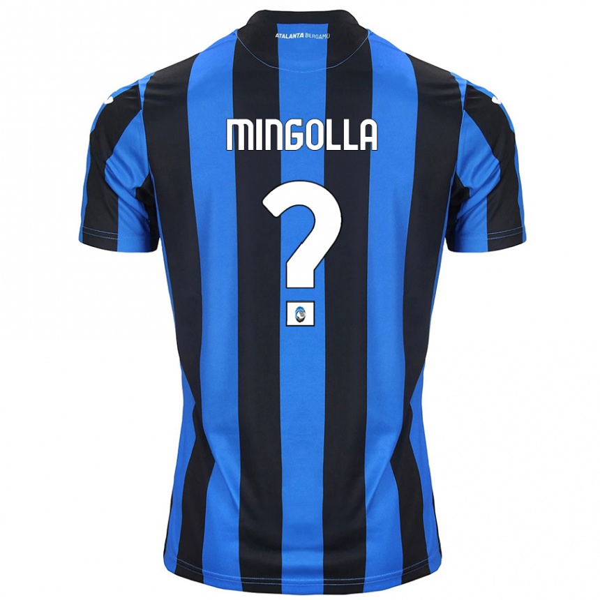 Kids Football Simone Mingolla #0 Blue Black Home Jersey 2024/25 T-Shirt Uk