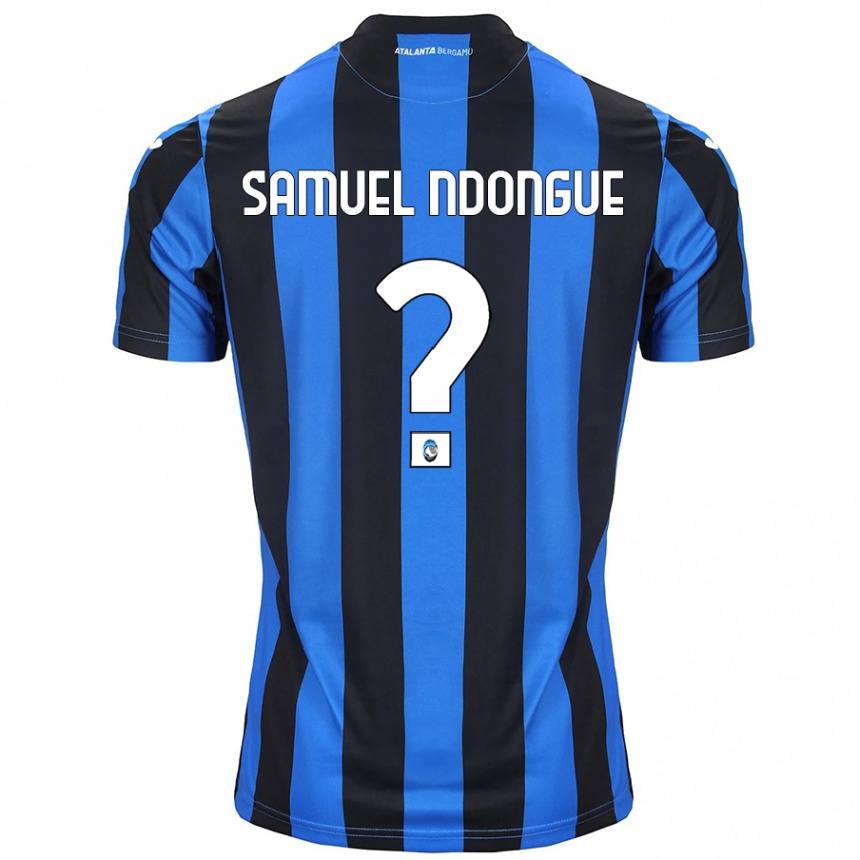 Kids Football Frederick Samuel Ndongue #0 Blue Black Home Jersey 2024/25 T-Shirt Uk