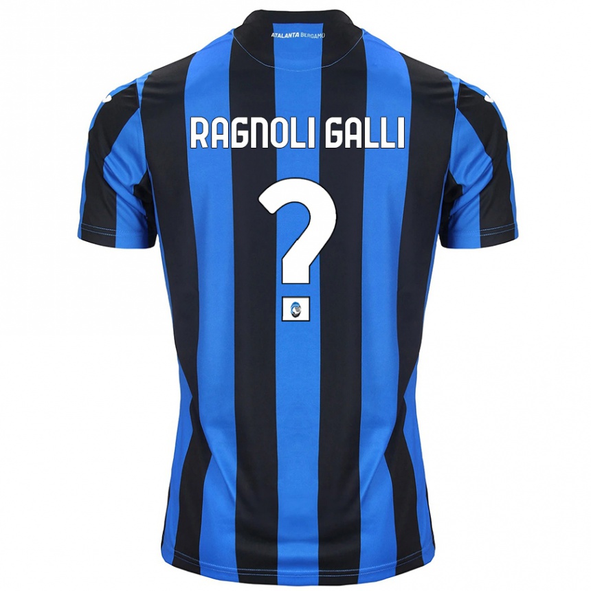 Kids Football Federico Ragnoli Galli #0 Blue Black Home Jersey 2024/25 T-Shirt Uk