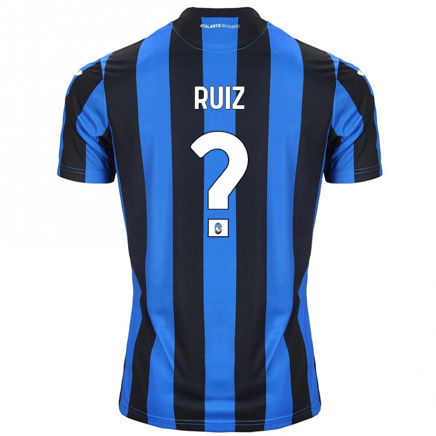 Kids Football Gerard Ruiz #0 Blue Black Home Jersey 2024/25 T-Shirt Uk