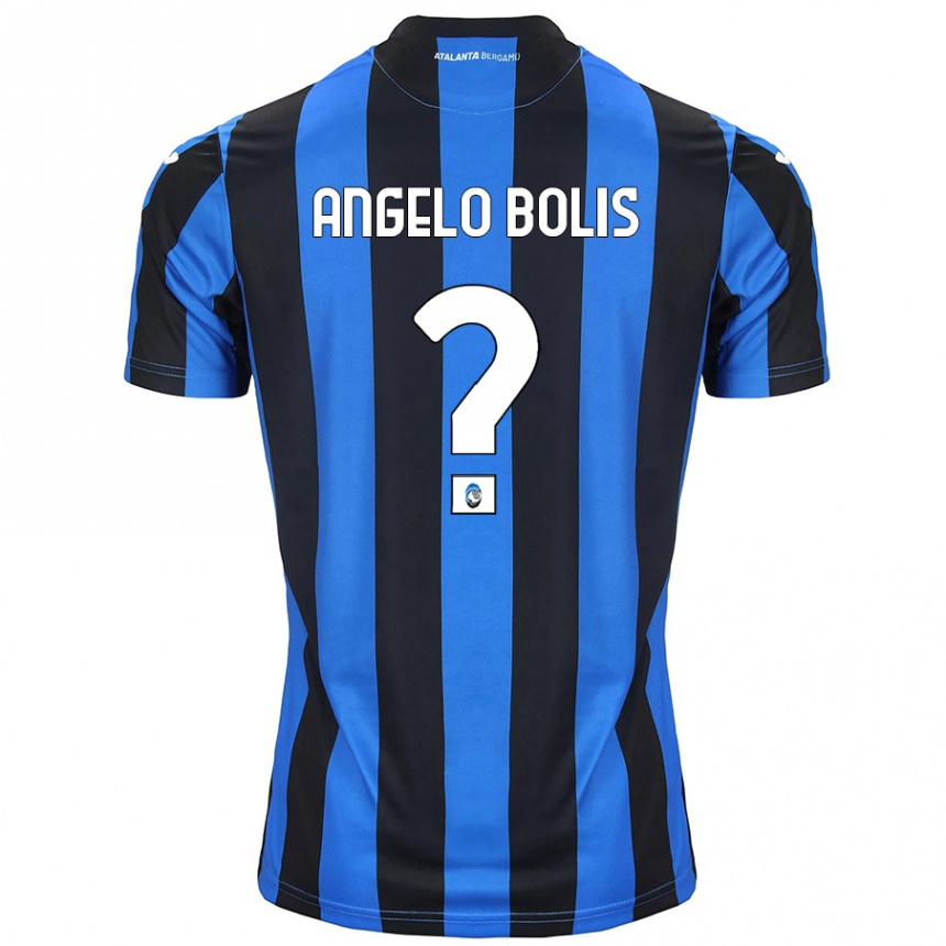 Kids Football Tommaso Angelo Bolis #0 Blue Black Home Jersey 2024/25 T-Shirt Uk