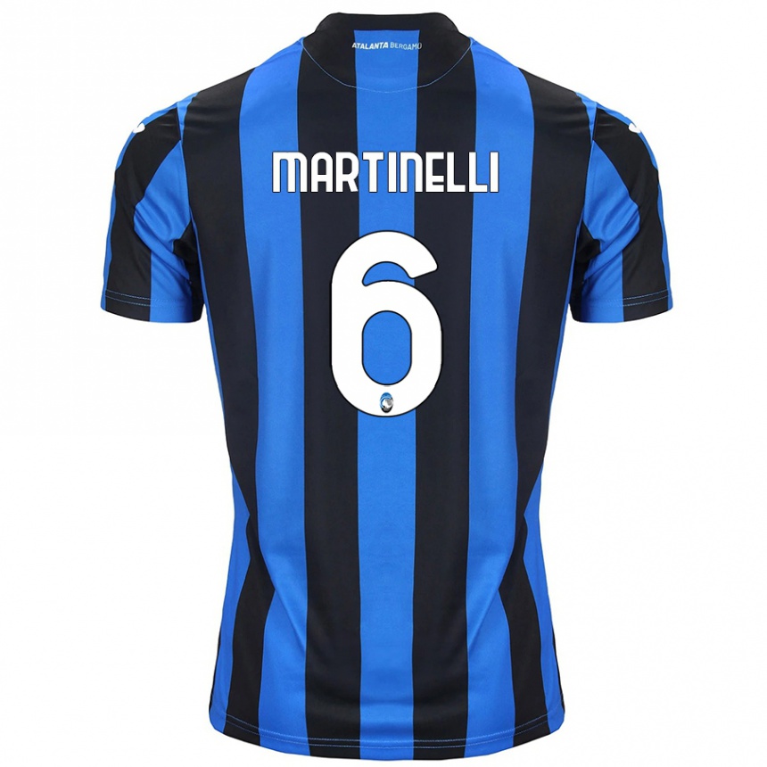 Kids Football Gabriel Martinelli #6 Blue Black Home Jersey 2024/25 T-Shirt Uk