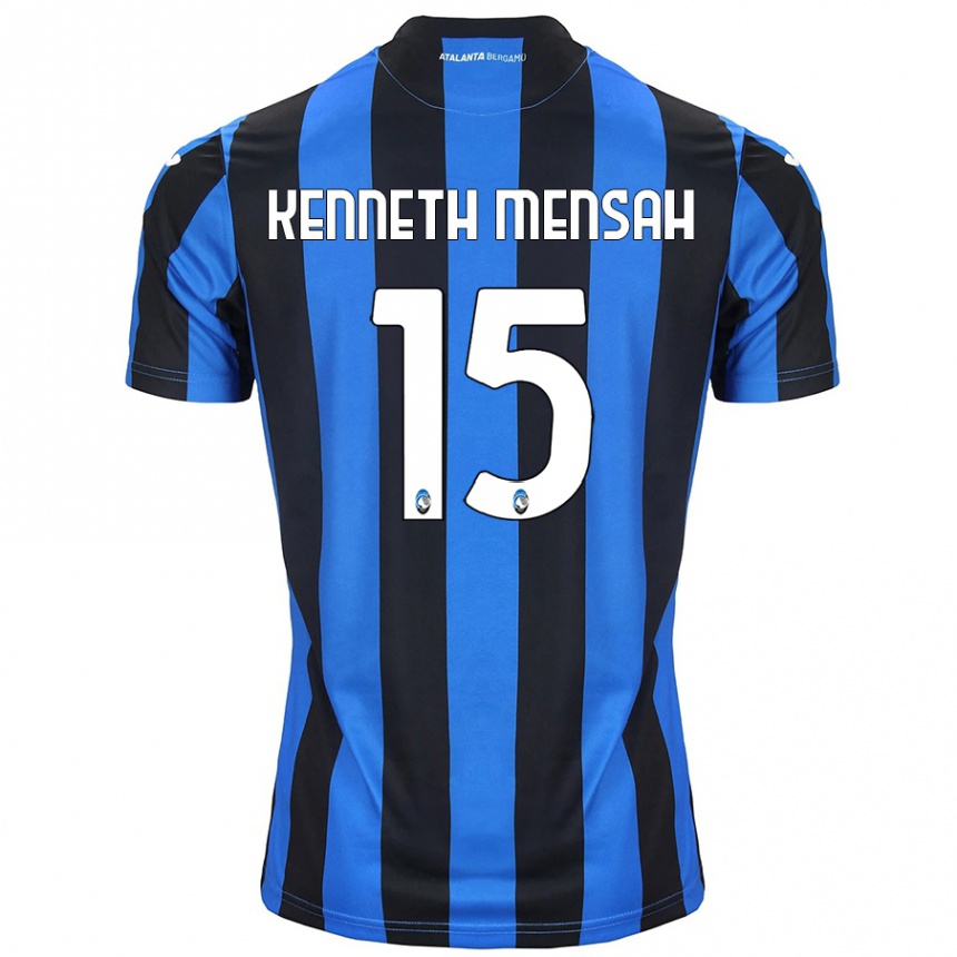 Kids Football Anthony Kenneth Mensah #15 Blue Black Home Jersey 2024/25 T-Shirt Uk