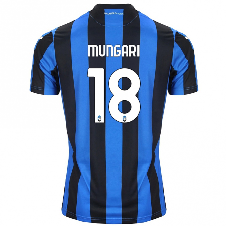 Kids Football Giuseppe Mungari #18 Blue Black Home Jersey 2024/25 T-Shirt Uk