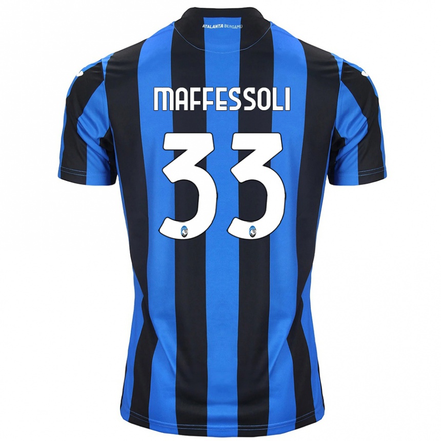 Kids Football Manuel Maffessoli #33 Blue Black Home Jersey 2024/25 T-Shirt Uk