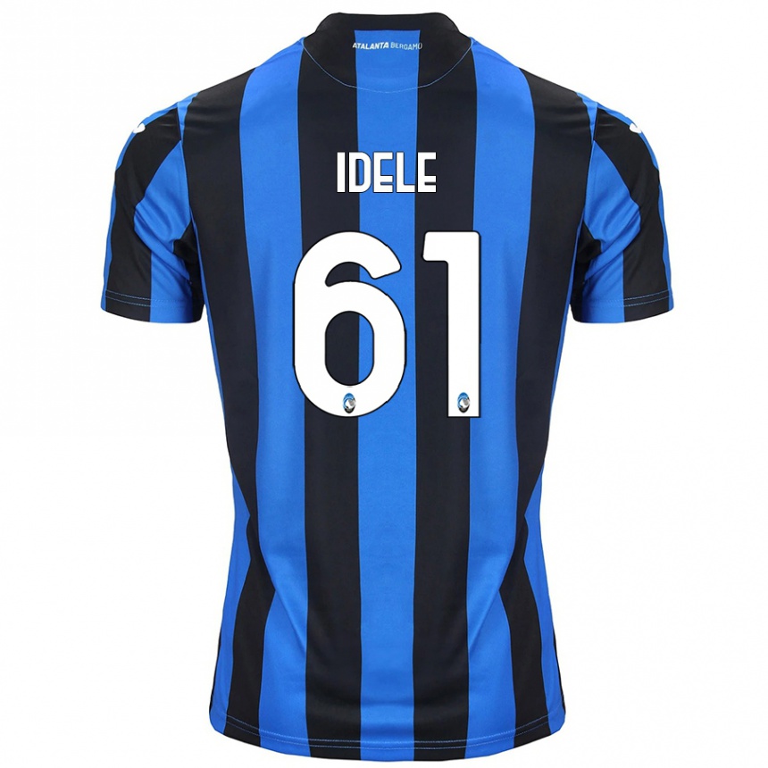 Kids Football Javison Idele #61 Blue Black Home Jersey 2024/25 T-Shirt Uk