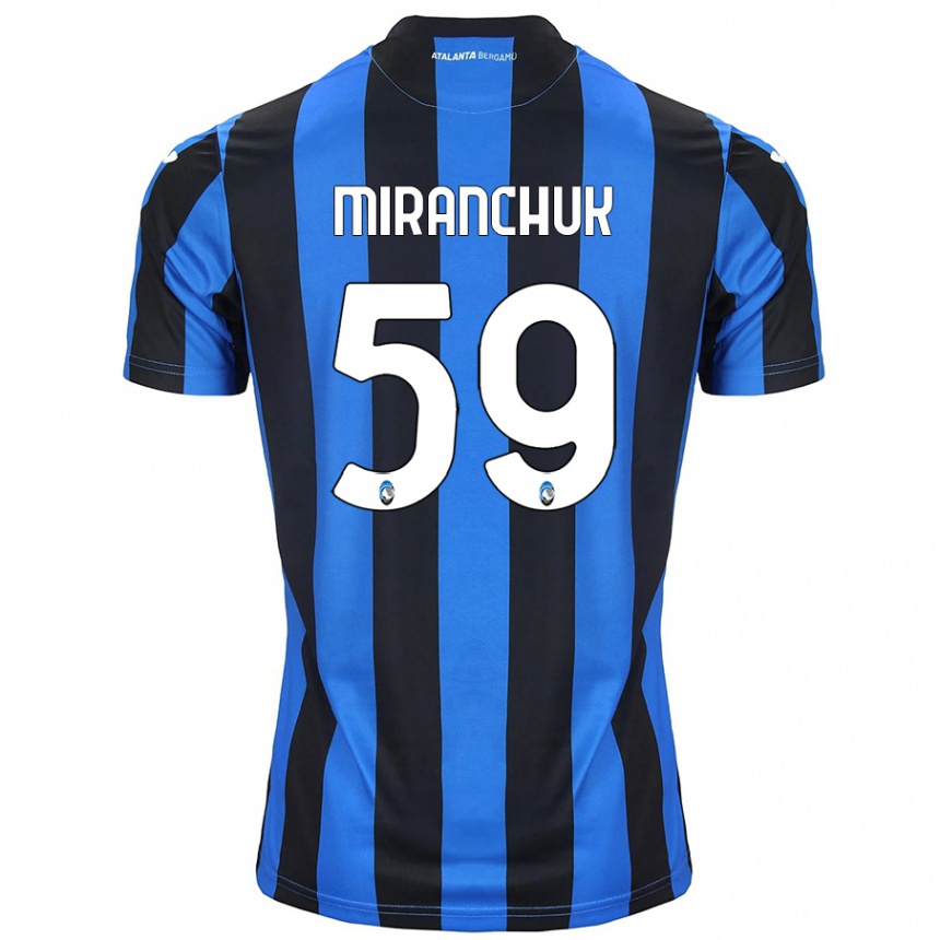 Kids Football Aleksey Miranchuk #59 Blue Black Home Jersey 2024/25 T-Shirt Uk