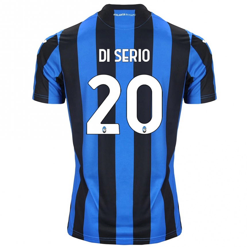 Kids Football Giuseppe Di Serio #20 Blue Black Home Jersey 2024/25 T-Shirt Uk